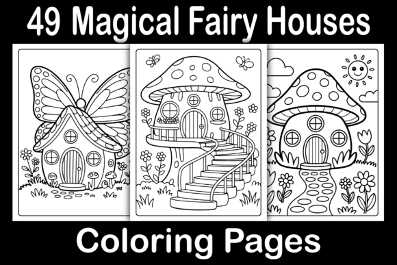 Download Magical Fairy Houses Coloring Pages - Color Collection
