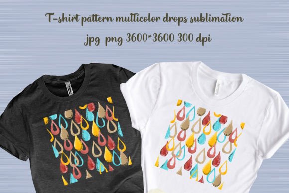 Download T-shirt  Multicolor Drops Sublimation - Color Collection