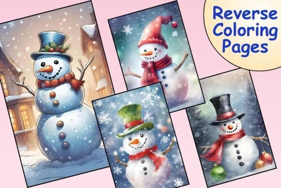 Download Snowman Reverse Coloring Pages - Color Collection