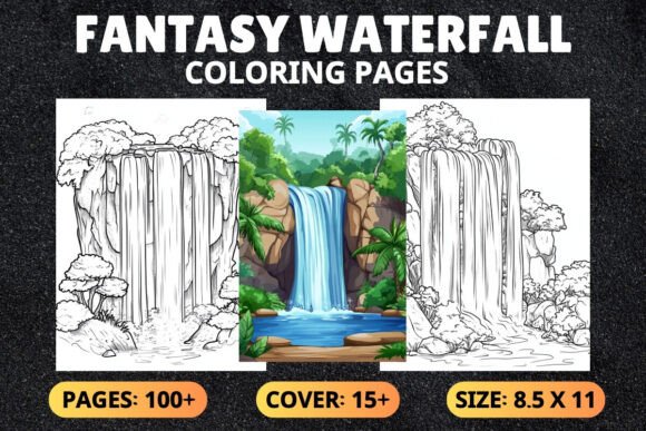 Download Fantasy Waterfall Coloring Pages - Color Collection