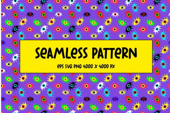 Download Seamless Pattern of Multicolored Eyes - Color Collection