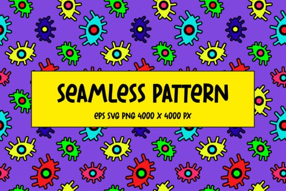 Download Pattern of Multicolored Abstract Eyes - Color Collection