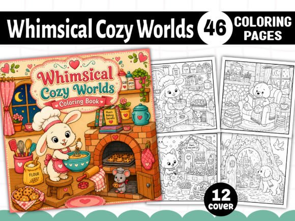 Download Whimsical Cozy Worlds Coloring Pages - Color Collection