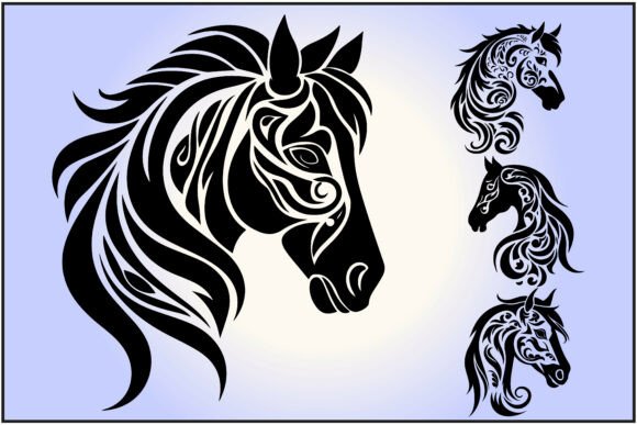 Download Stallion Head Ornate Design Graphic - Graphic Collection