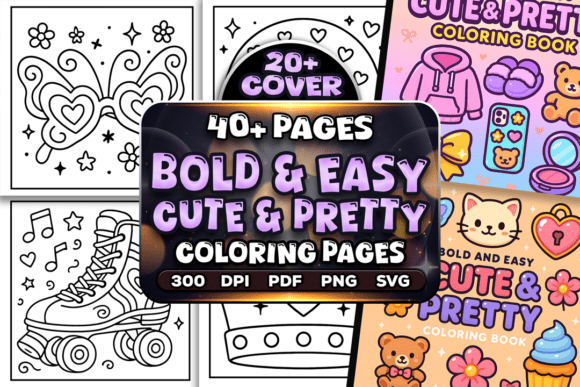 Download Easy Cute and Pretty Coloring Pages - Color Collection