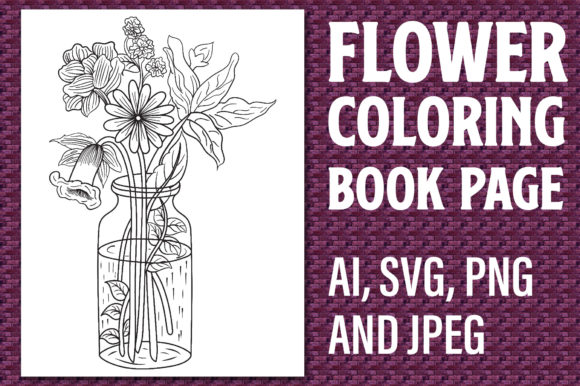 Download Flower Coloring Book Page for KDP - Color Collection