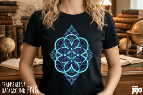 Download Mandala Geometric Blue Pattern PNG - Geometric Collection