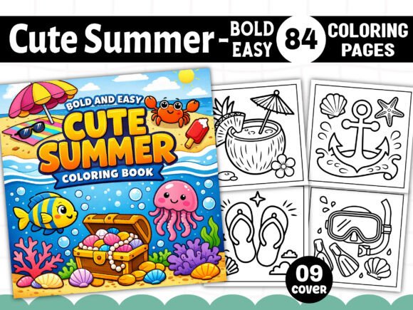 Download Bold Easy Cute Summer Coloring Pages - Color Collection