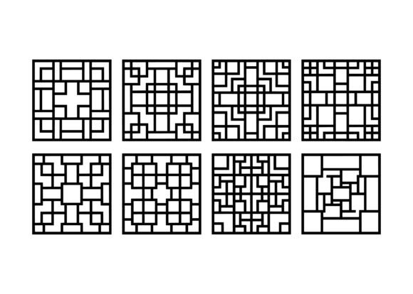 Download Geometric Square Pattern EPS Bundle - Geometric Collection