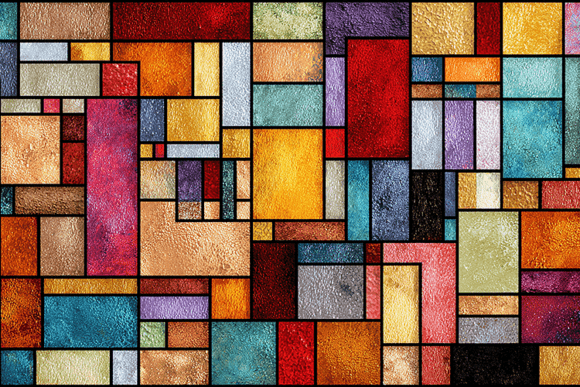 Download Colorful Stained Glass Mosaic Art - Color Collection