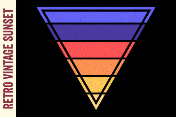Download Vintage Sunset Retro Triangle Graphic - Graphic Collection