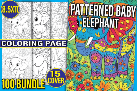 Download 100 Bundle Patterned Baby Elephant Color - Color Collection