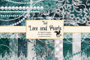 Download Teal Lace and Pearls Graphics - Graphic Collection