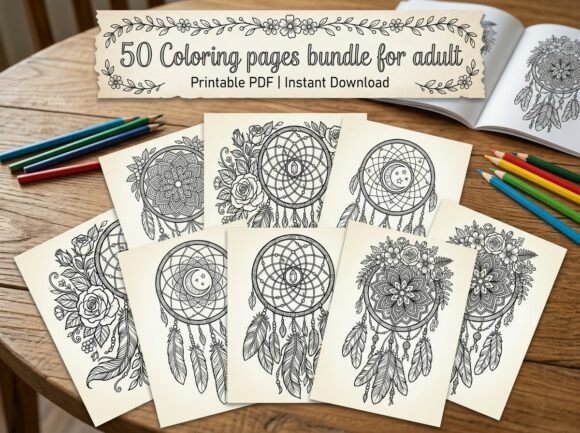 Download 50 Boho Dreamcatcher Coloring Pages - Color Collection