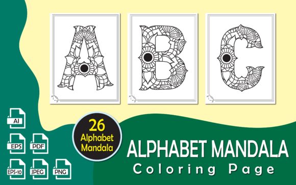 Download Alphabet Mandala Interior Coloring Page - Color Collection
