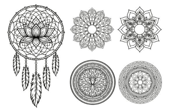 Download Lotus Dreamcatcher Mandala Coloring Page - Color Collection
