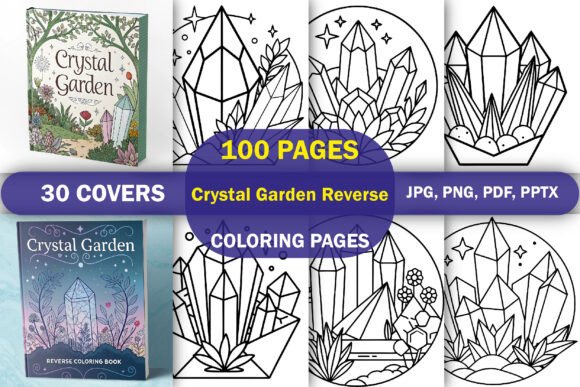 Download Crystal Garden Reverse Coloring Pages - Color Collection