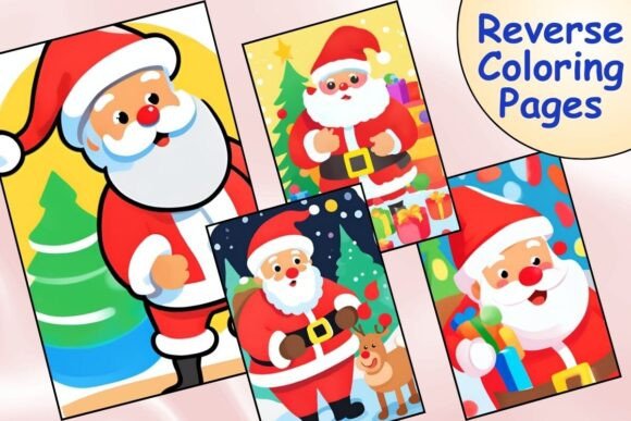 Download Santa Claus Reverse Coloring Pages - Color Collection