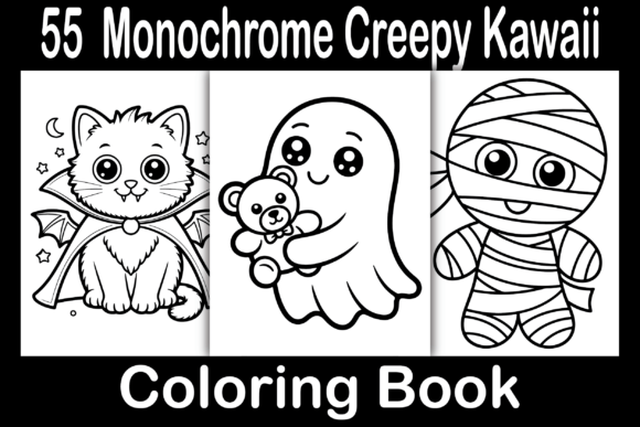 Download Monochrome Creepy Kawaii Coloring Book - Color Collection