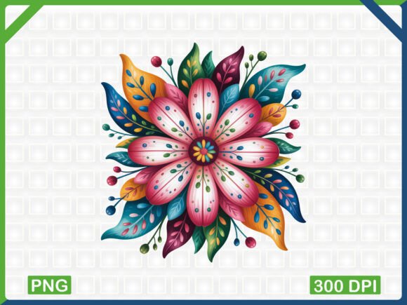 Download Colorful Floral Mandala PNG Design - Color Collection
