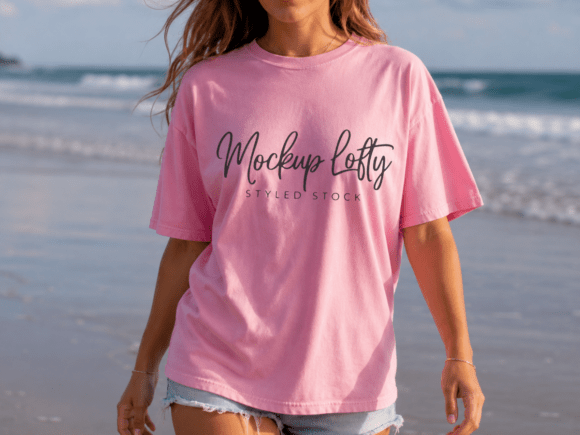 Download Comfort Colors 1717 Blossom Shirt Mockup - Color Collection