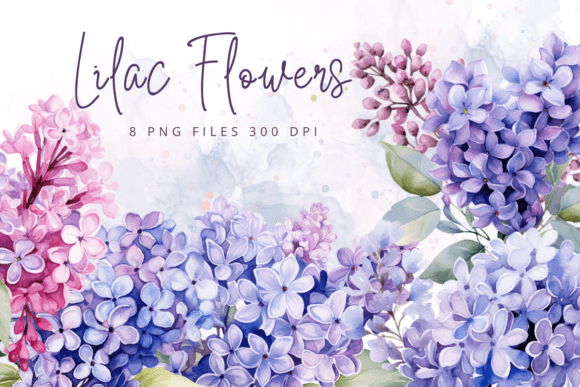 Download Watercolor Lilac Flowers Purple Floral - Color Collection