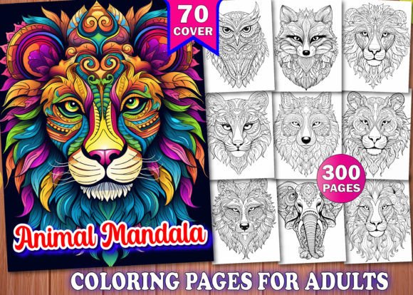 Download 300 Adults Animal Mandala Coloring Book - Color Collection