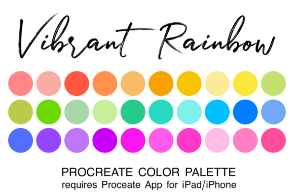 Download Vibrant Rainbow Procreate Color Palette - Color Collection