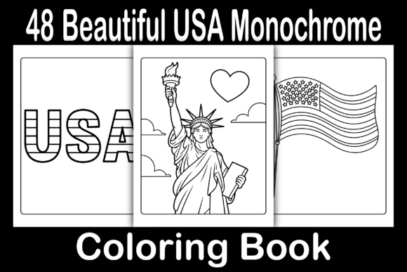 Download Beautiful USA Monochrome Coloring Book - Color Collection